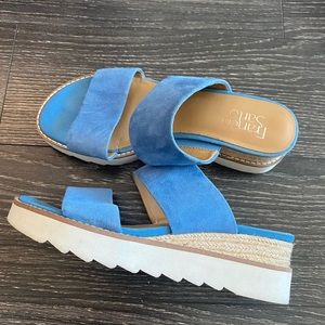 Franco Sarto blue espadrille sandals